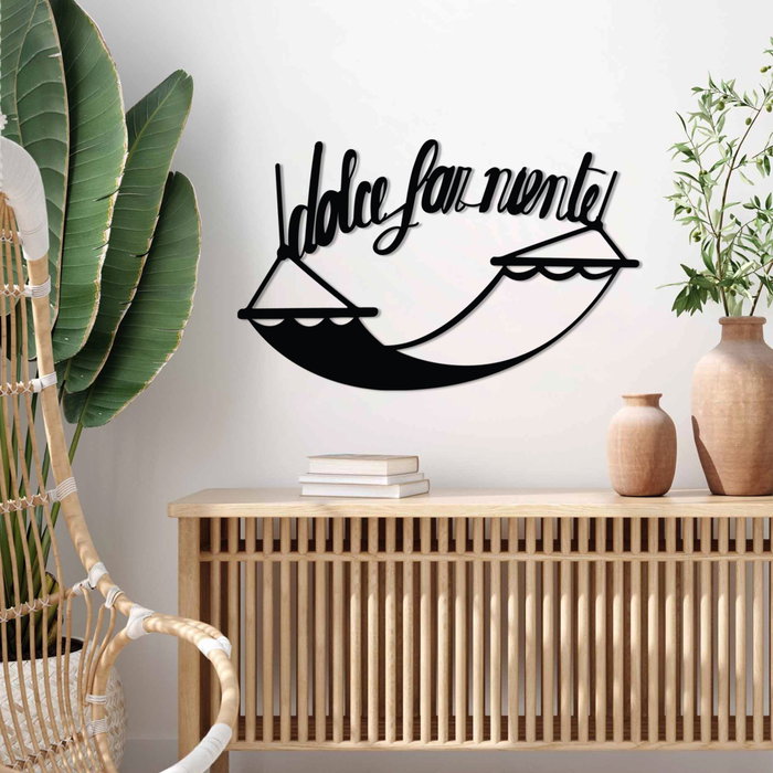 Wallity Dolce Far Niente 5 - Escultura de pared de metal negra